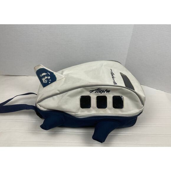 Alaska Airlines Kids Backpack White Blue Airplane Shaped Travel Carry-on Eskimo - Picture 4 of 13